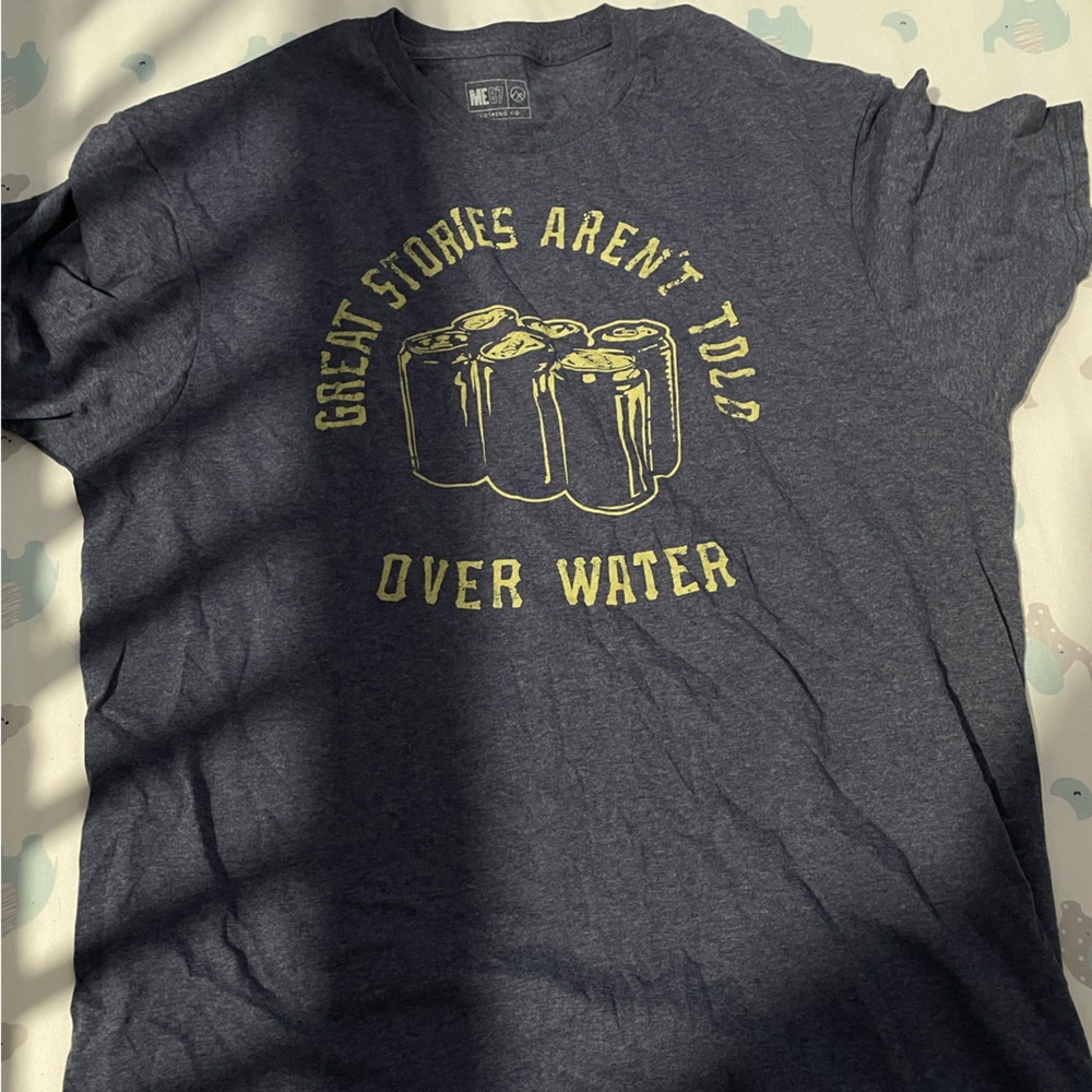 Gray T-Shirt with Yellow Graphic